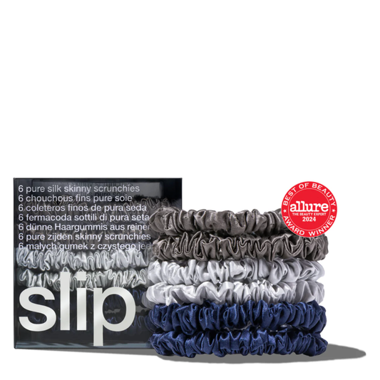 Silk Skinny Scrunchies - Midnight